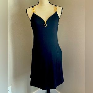 Black Dress with Gold Details